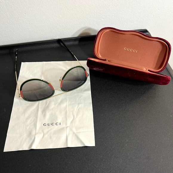 Gucci Aviator Pilot Sunglasses GG0062S - Picture 1 of 7